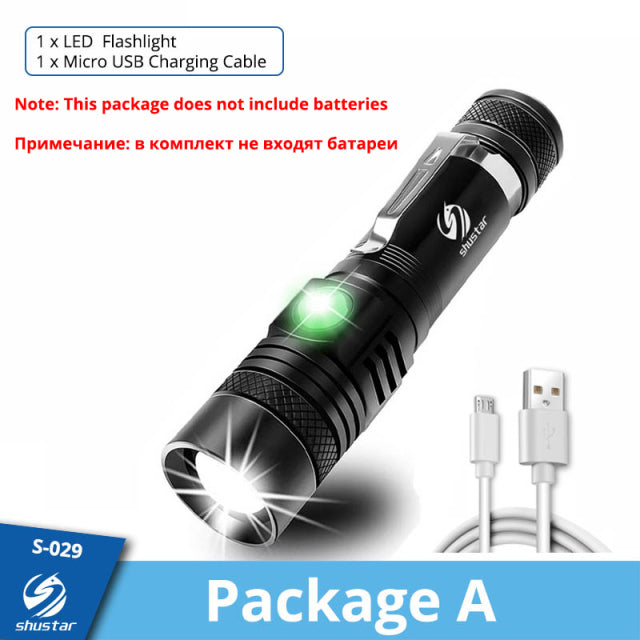 Ultra Bright LED Flashlight With XP-L V6 LED lamp beads Waterproof Torch