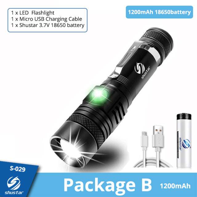 Ultra Bright LED Flashlight With XP-L V6 LED lamp beads Waterproof Torch