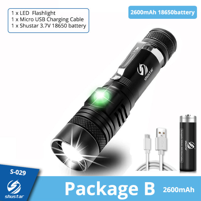 Ultra Bright LED Flashlight With XP-L V6 LED lamp beads Waterproof Torch