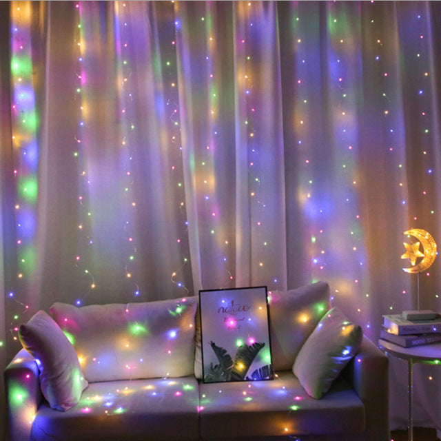 LED Curtain USB String Lights Fairy Festoon Remote Control