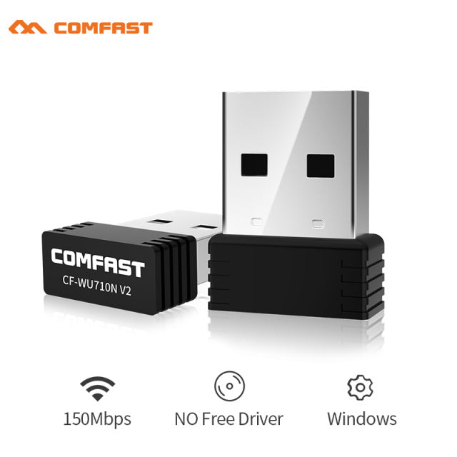 Wireless Mini USB Wifi Adapter For Desktop Laptop Windows 11 Linux