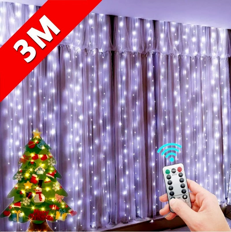 LED String Lights Christmas Decoration Remote Control For Bedroom Bulb Outdoor Fairy