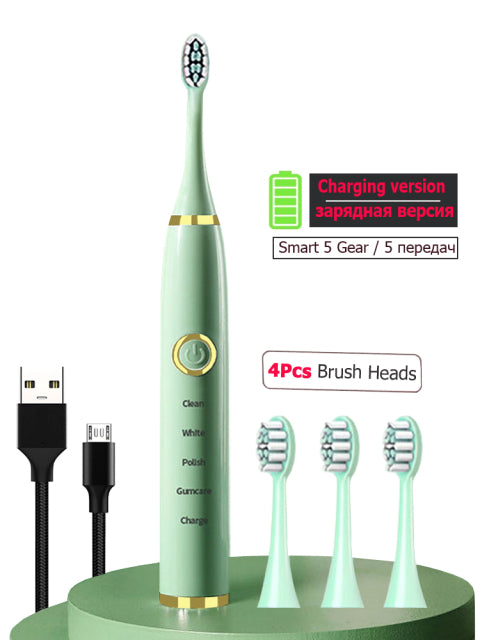 Newest Sonic Electric Toothbrushes for Adults Kids Smart Timer Rechargeable