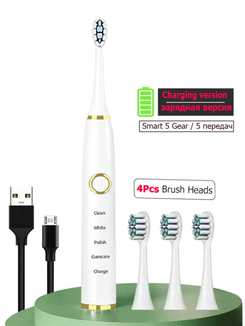 Newest Sonic Electric Toothbrushes for Adults Kids Smart Timer Rechargeable