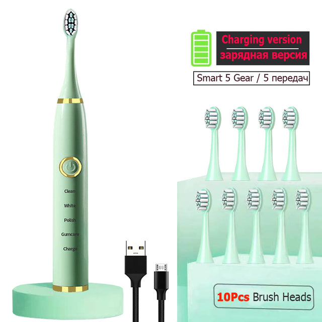 Newest Sonic Electric Toothbrushes for Adults Kids Smart Timer Rechargeable