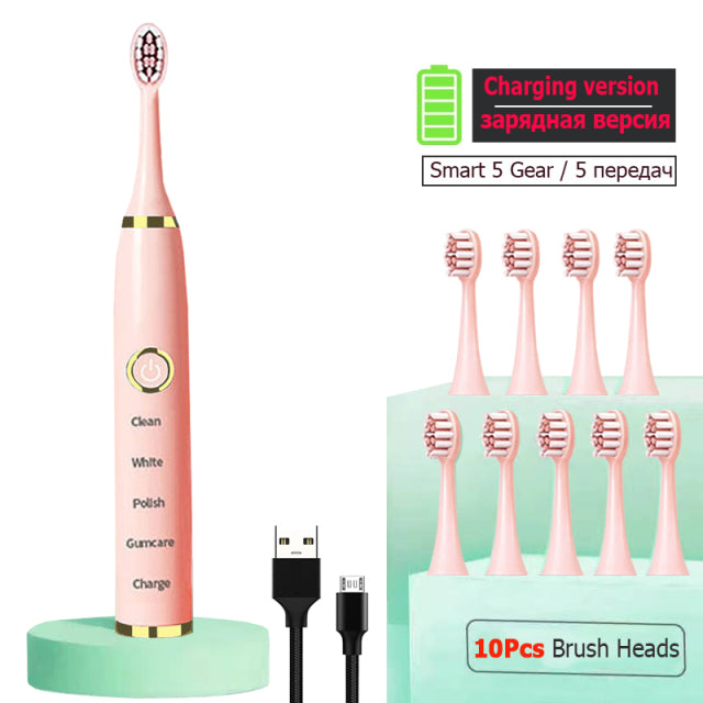 Newest Sonic Electric Toothbrushes for Adults Kids Smart Timer Rechargeable