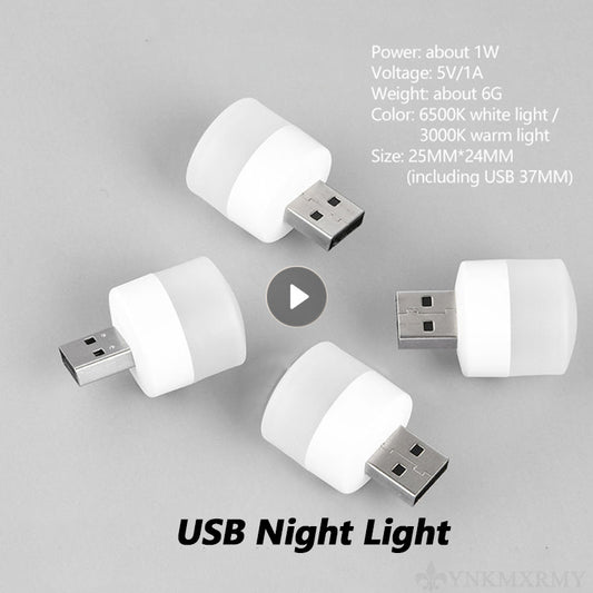 USB Plug Lamp Computer Mobile Power Charging USB Reading Light