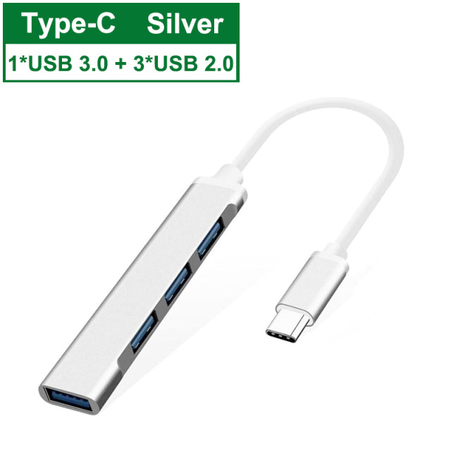 USB C HUB 3.0 2.0 Type C 3.1 Multi 4 Port Splitter Computer Notebook Laptops Accessories