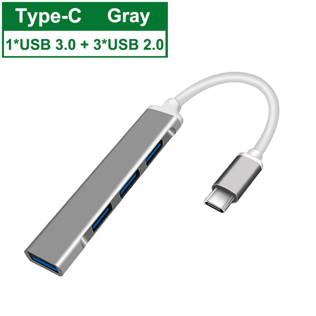 USB C HUB 3.0 2.0 Type C 3.1 Multi 4 Port Splitter Computer Notebook Laptops Accessories