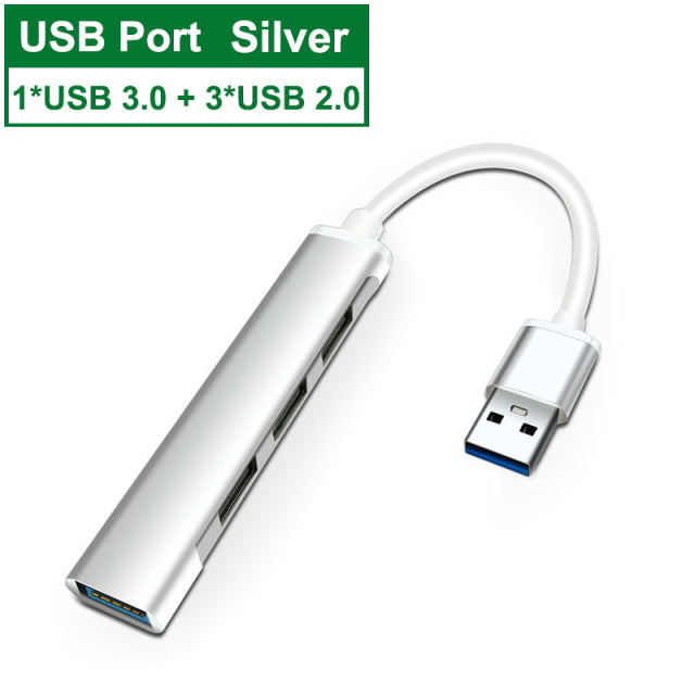 USB C HUB 3.0 2.0 Type C 3.1 Multi 4 Port Splitter Computer Notebook Laptops Accessories