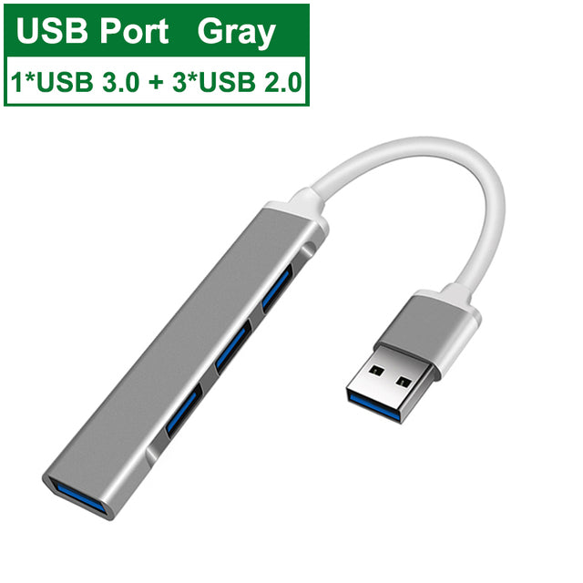 USB C HUB 3.0 2.0 Type C 3.1 Multi 4 Port Splitter Computer Notebook Laptops Accessories