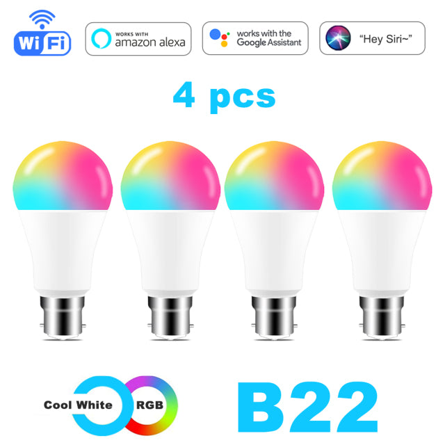 LED Lamp Smart Bulb WiFi Light Alexa Yandex Alice Google Home Assistant Siri Voice Control