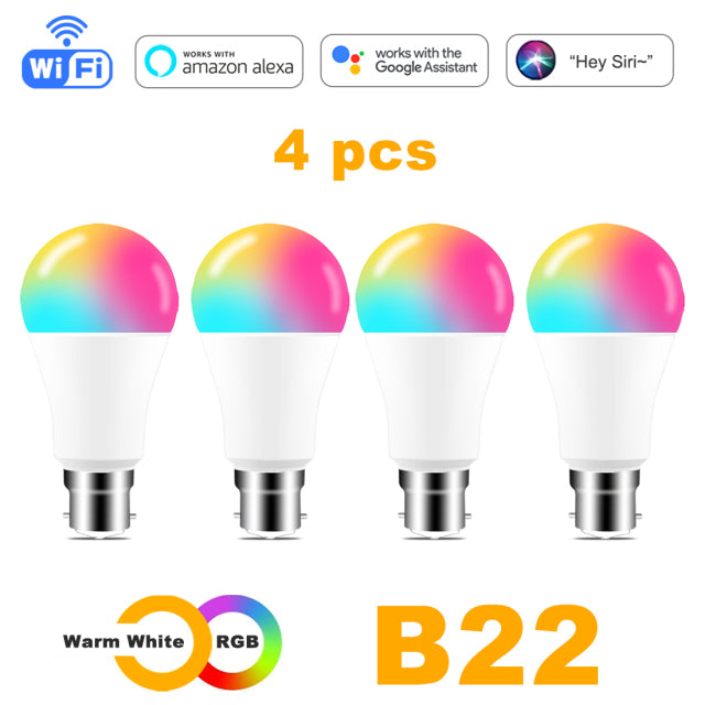 LED Lamp Smart Bulb WiFi Light Alexa Yandex Alice Google Home Assistant Siri Voice Control