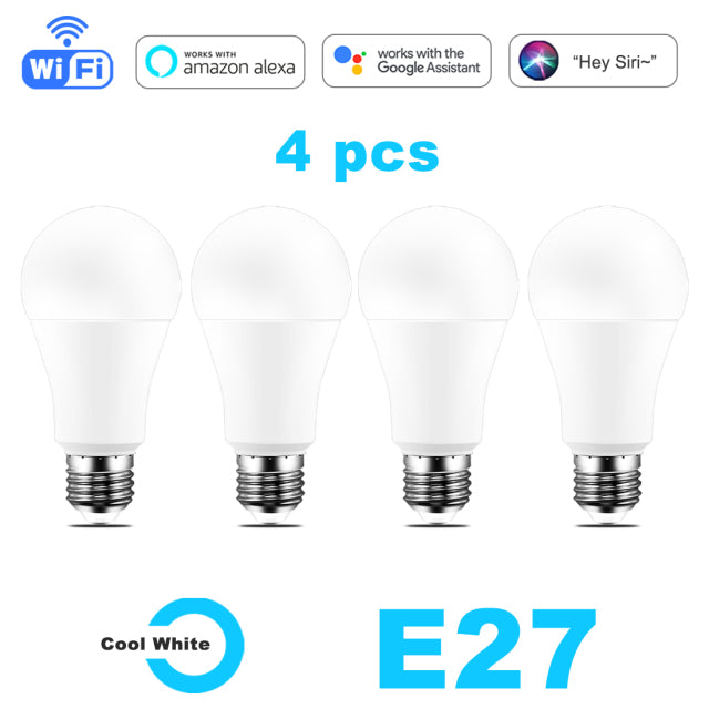 LED Lamp Smart Bulb WiFi Light Alexa Yandex Alice Google Home Assistant Siri Voice Control