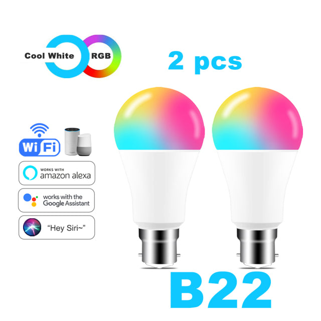 LED Lamp Smart Bulb WiFi Light Alexa Yandex Alice Google Home Assistant Siri Voice Control