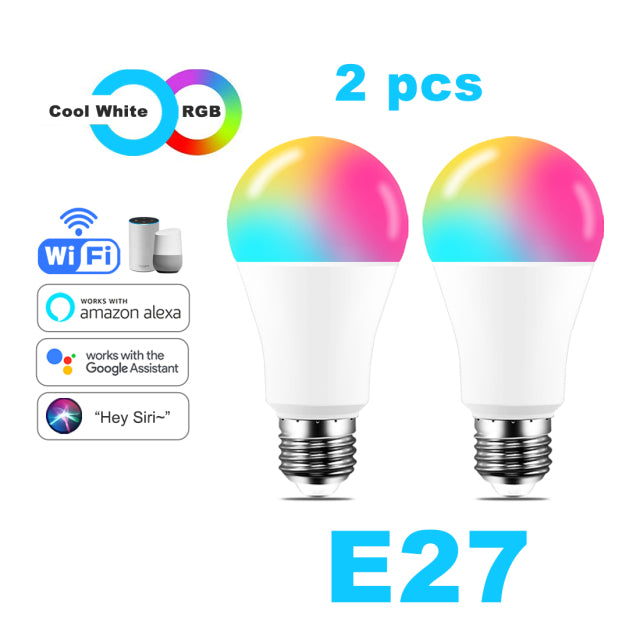 LED Lamp Smart Bulb WiFi Light Alexa Yandex Alice Google Home Assistant Siri Voice Control