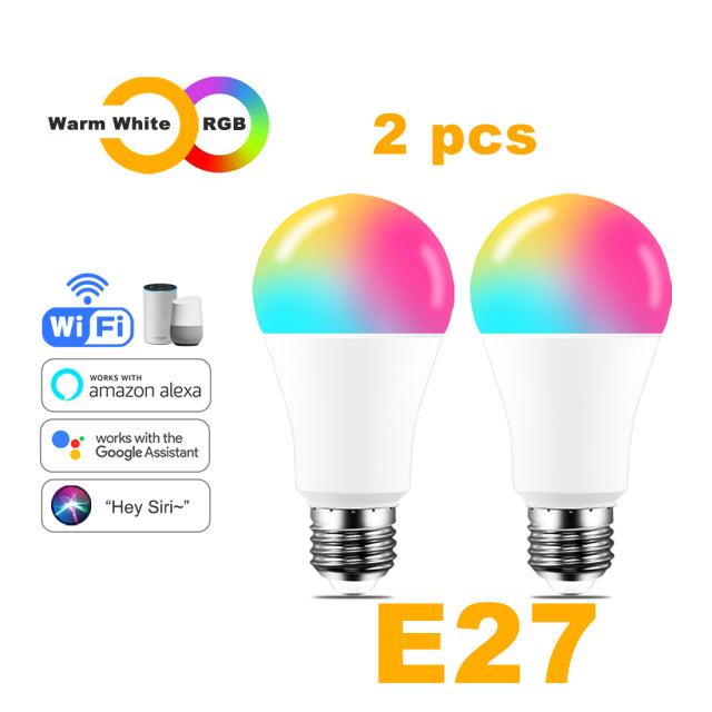 LED Lamp Smart Bulb WiFi Light Alexa Yandex Alice Google Home Assistant Siri Voice Control