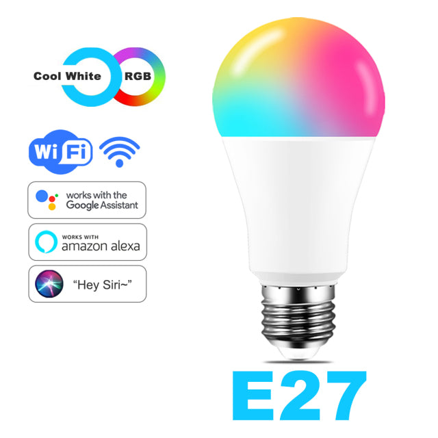 LED Lamp Smart Bulb WiFi Light Alexa Yandex Alice Google Home Assistant Siri Voice Control