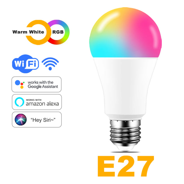 LED Lamp Smart Bulb WiFi Light Alexa Yandex Alice Google Home Assistant Siri Voice Control