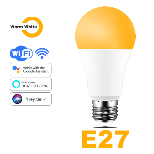 LED Lamp Smart Bulb WiFi Light Alexa Yandex Alice Google Home Assistant Siri Voice Control