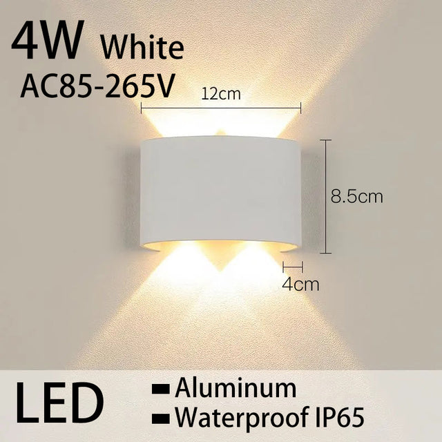 Led Wall Lamp Waterproof Indoor Outdoor Lighting For Home Wall Decor Light