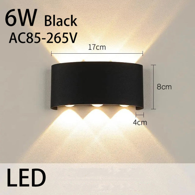 Led Wall Lamp Waterproof Indoor Outdoor Lighting For Home Wall Decor Light