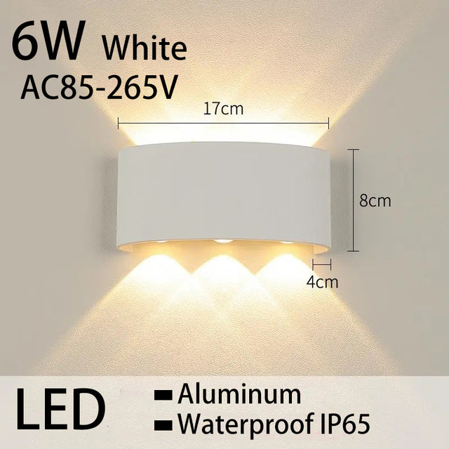 Led Wall Lamp Waterproof Indoor Outdoor Lighting For Home Wall Decor Light