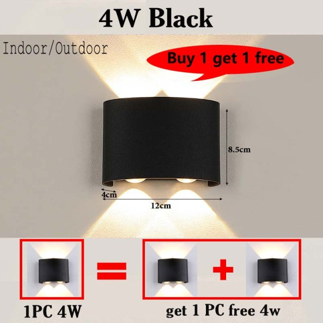 Led Wall Lamp Waterproof Indoor Outdoor Lighting For Home Wall Decor Light