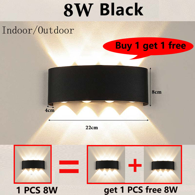 Led Wall Lamp Waterproof Indoor Outdoor Lighting For Home Wall Decor Light