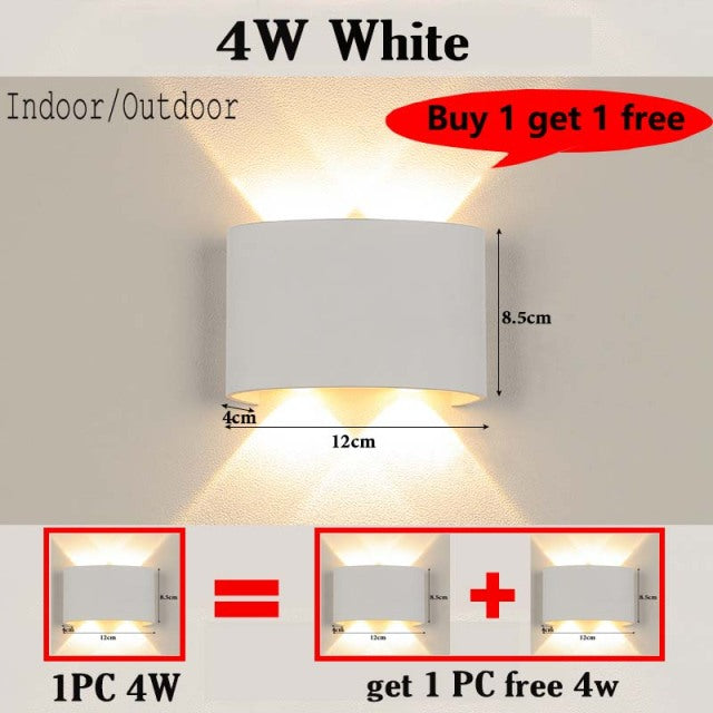 Led Wall Lamp Waterproof Indoor Outdoor Lighting For Home Wall Decor Light