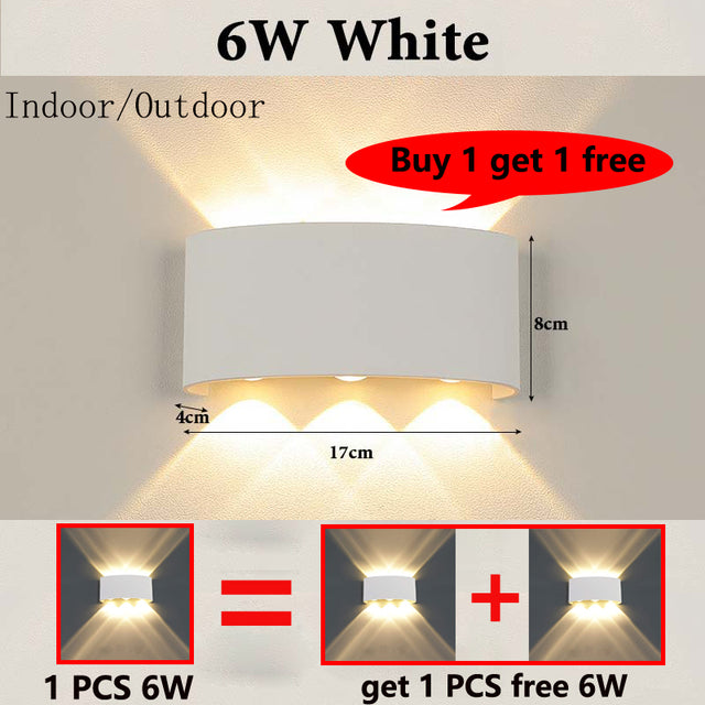 Led Wall Lamp Waterproof Indoor Outdoor Lighting For Home Wall Decor Light