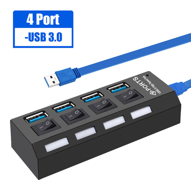 4/7 Ports USB 3.0 Hub For Laptop Adapter USB 2.0 Computer Accessories