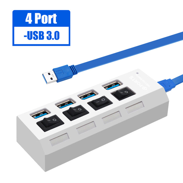 4/7 Ports USB 3.0 Hub For Laptop Adapter USB 2.0 Computer Accessories