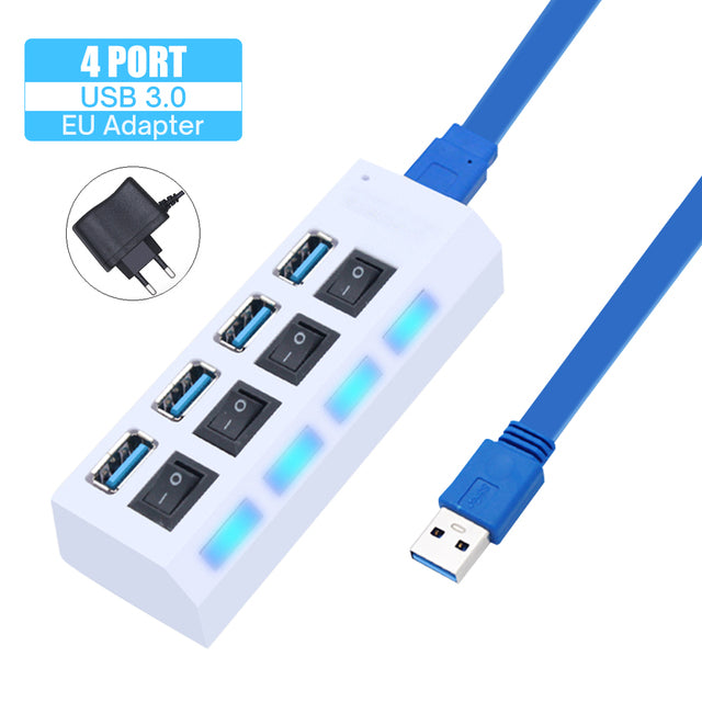 4/7 Ports USB 3.0 Hub For Laptop Adapter USB 2.0 Computer Accessories