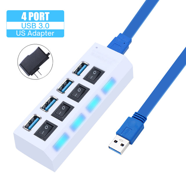 4/7 Ports USB 3.0 Hub For Laptop Adapter USB 2.0 Computer Accessories