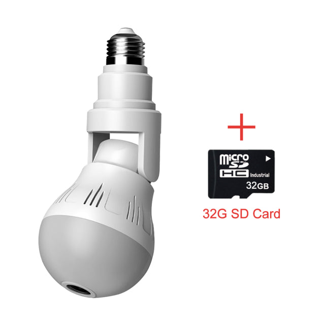 360 Wifi Panorama Camera Bulb 3MP Panoramic Night Vision Two way audio Home security