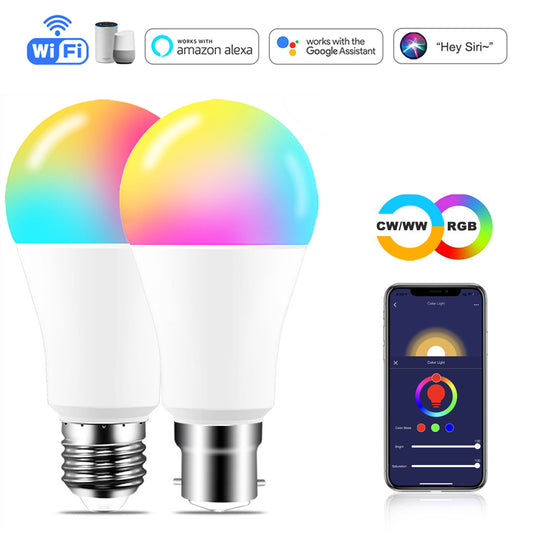 LED Lamp Smart Bulb WiFi Light Alexa Yandex Alice Google Home Assistant Siri Voice Control