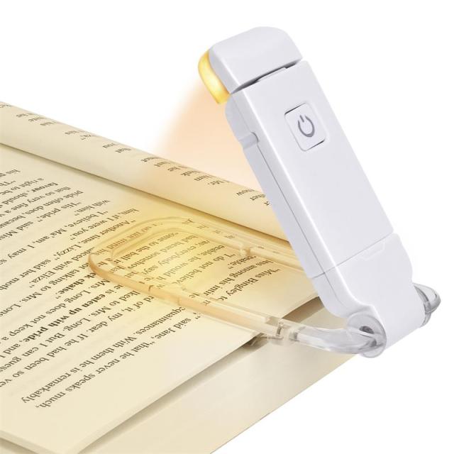 LED USB Rechargeable Book Reading Light Clip Book Light Portable