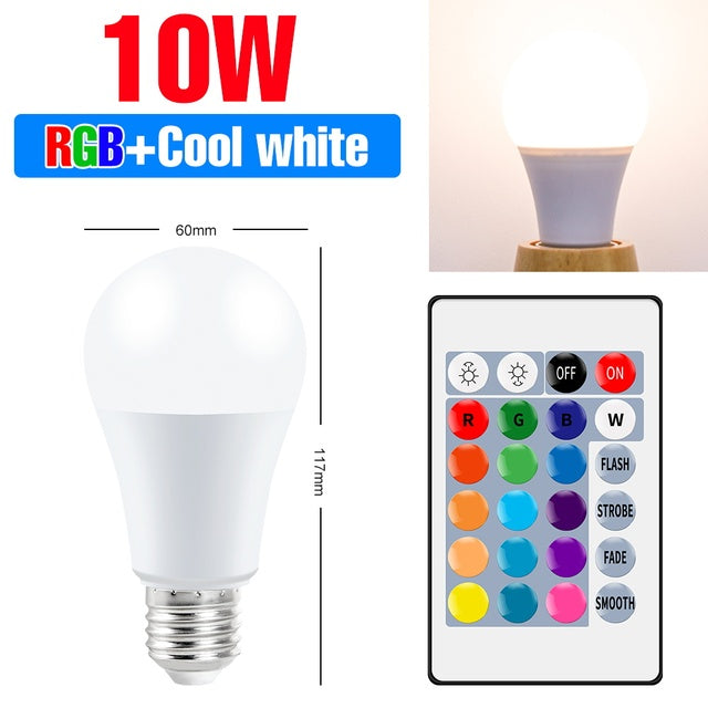 Led RGB Color Changing Lamp Dimmable Led Light Led Magic Bulb Home Party Decor Lighting