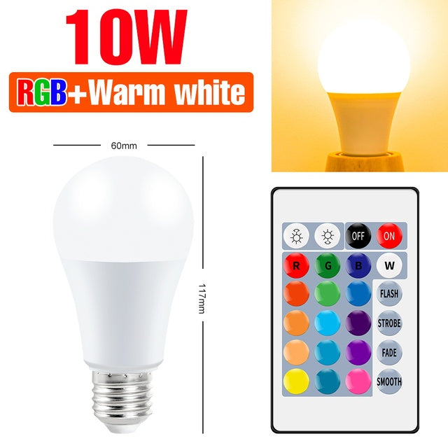 Led RGB Color Changing Lamp Dimmable Led Light Led Magic Bulb Home Party Decor Lighting