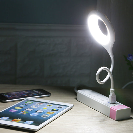 LED Desk Lamp Portable Night Light Lamp Freely Foldable Table Lamp USB LED Ring Lights