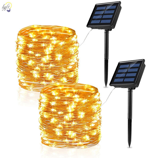 Solar LED Light Outdoor Garden Waterproof Fairy Garland String Lights