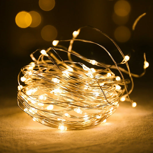 LED Fairy Lights Copper Wire Garland String Lights Christmas Decoration Lamp