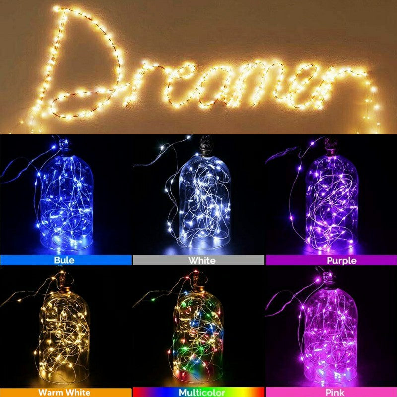 LED Fairy Lights Copper Wire Garland String Lights Christmas Decoration Lamp