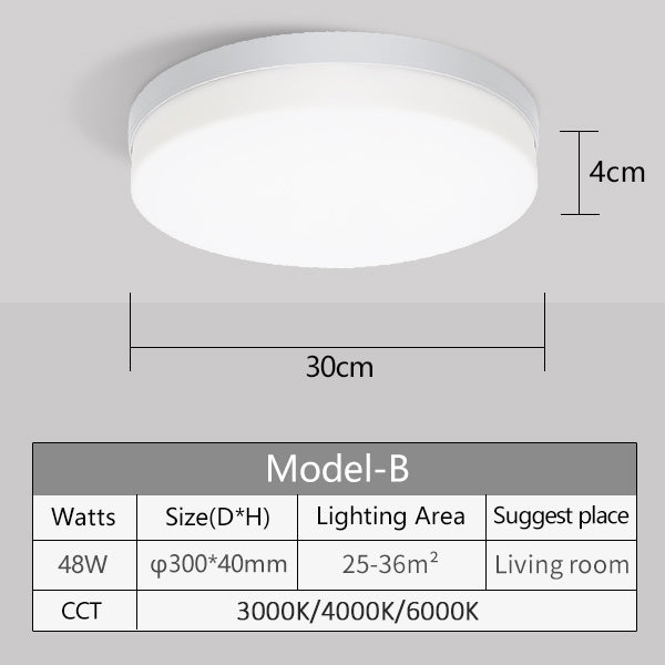 LED Ceiling Light Down Light Surface Mount Panel Lamp For Home Decor Lighting