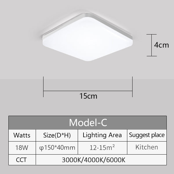 LED Ceiling Light Down Light Surface Mount Panel Lamp For Home Decor Lighting