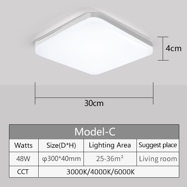 LED Ceiling Light Down Light Surface Mount Panel Lamp For Home Decor Lighting