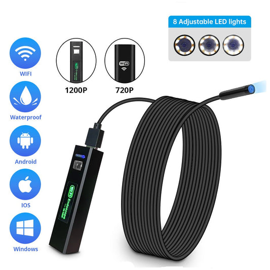 1200P WiFi Endoscope Camera Waterproof Inspection Snake Mini Camera