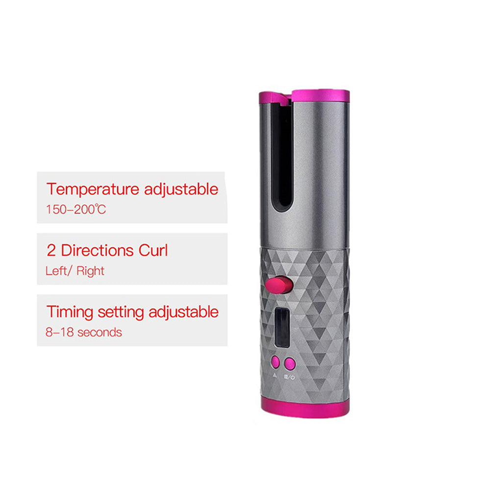 NICARE Automatic Hair Curler Cordless USB Rechargeable Ceramic Curling