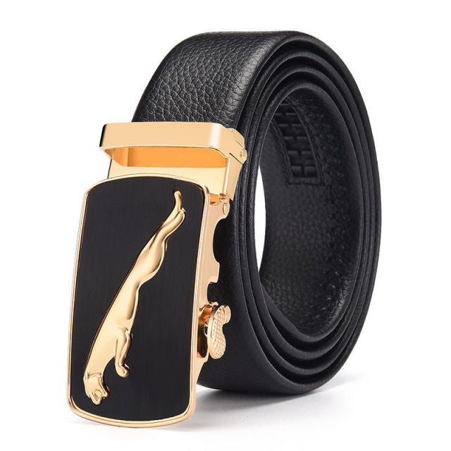 Men Belts Metal Automatic Buckle Leather Belts for Men